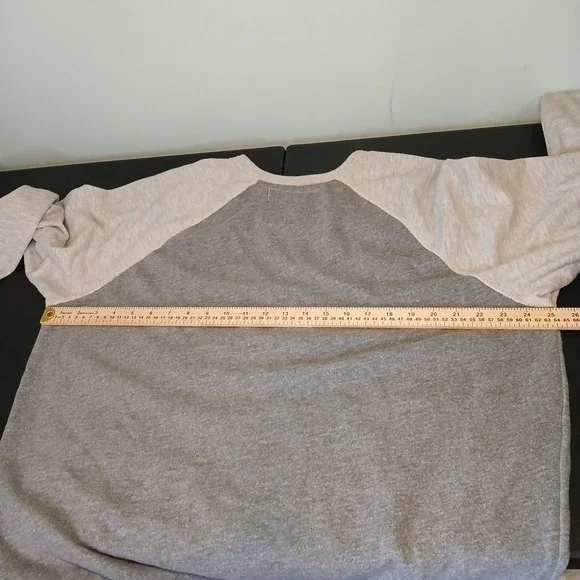American Eagle Outfitters Mens XXL Grey Raglan AM-EAGLE Graphic Sweatshirt XXL - Picture 6 of 9